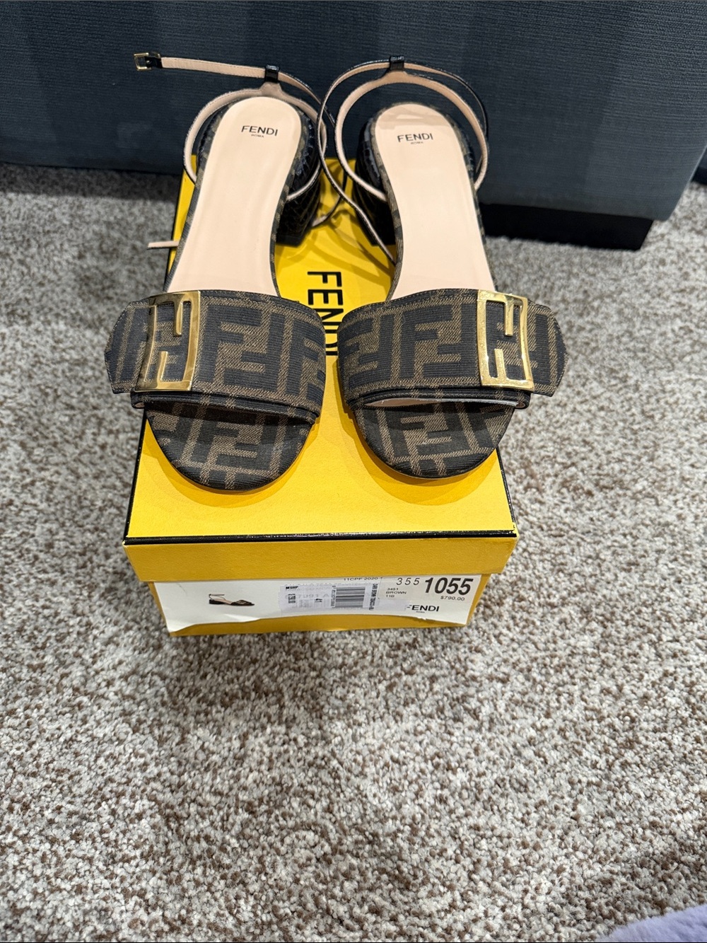 Fendi Zucca FF Logo Heels size 41
